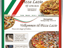 Tablet Screenshot of pizza-lazio.dk